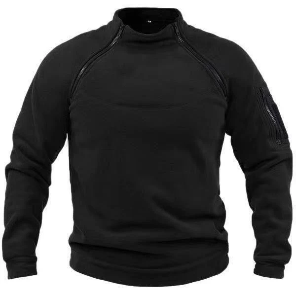 Calix Haut Col Zippé pour Homme – Manches longues avec poche sur la manche et surpiqûres structurées - Image 6