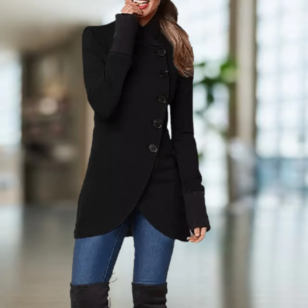 Cindi Manteau Femme – Manteau Asymétrique Hiver Chaud & Élégant pour Confort Quotidien - Image 4