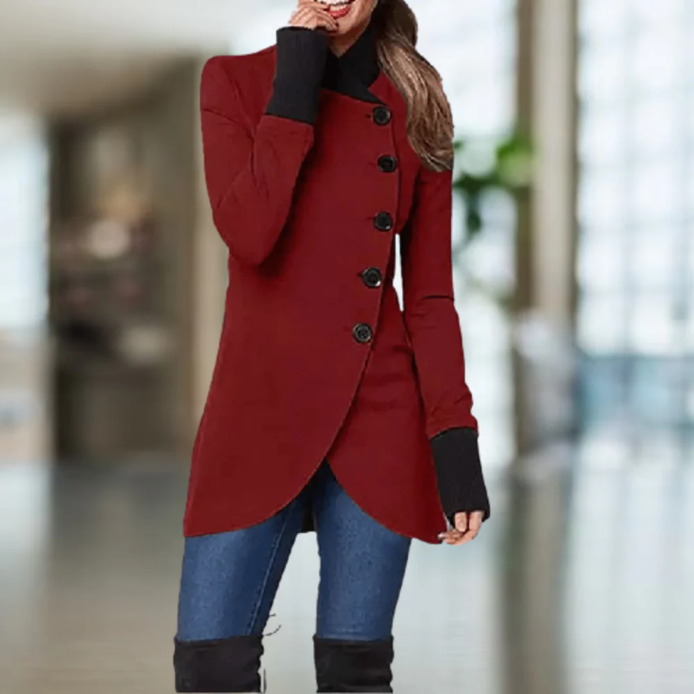 Cindi Manteau Femme – Manteau Asymétrique Hiver Chaud & Élégant pour Confort Quotidien - Image 5