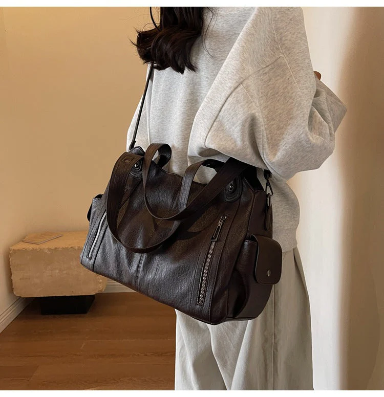 Clara Sac à Main Femme – Sac en Cuir Élégant avec Compartiments Spacieux & Détails Zippés - Image 16