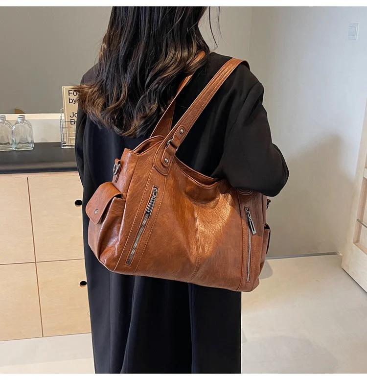 Clara Sac à Main Femme – Sac en Cuir Élégant avec Compartiments Spacieux & Détails Zippés - Image 3