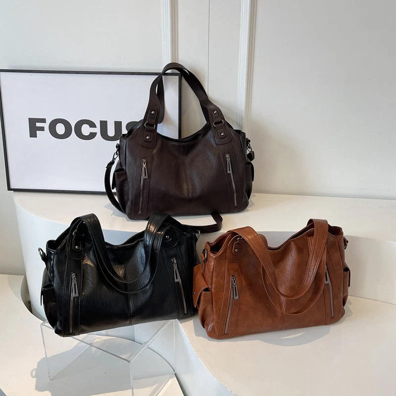 Clara Sac à Main Femme – Sac en Cuir Élégant avec Compartiments Spacieux & Détails Zippés - Image 5