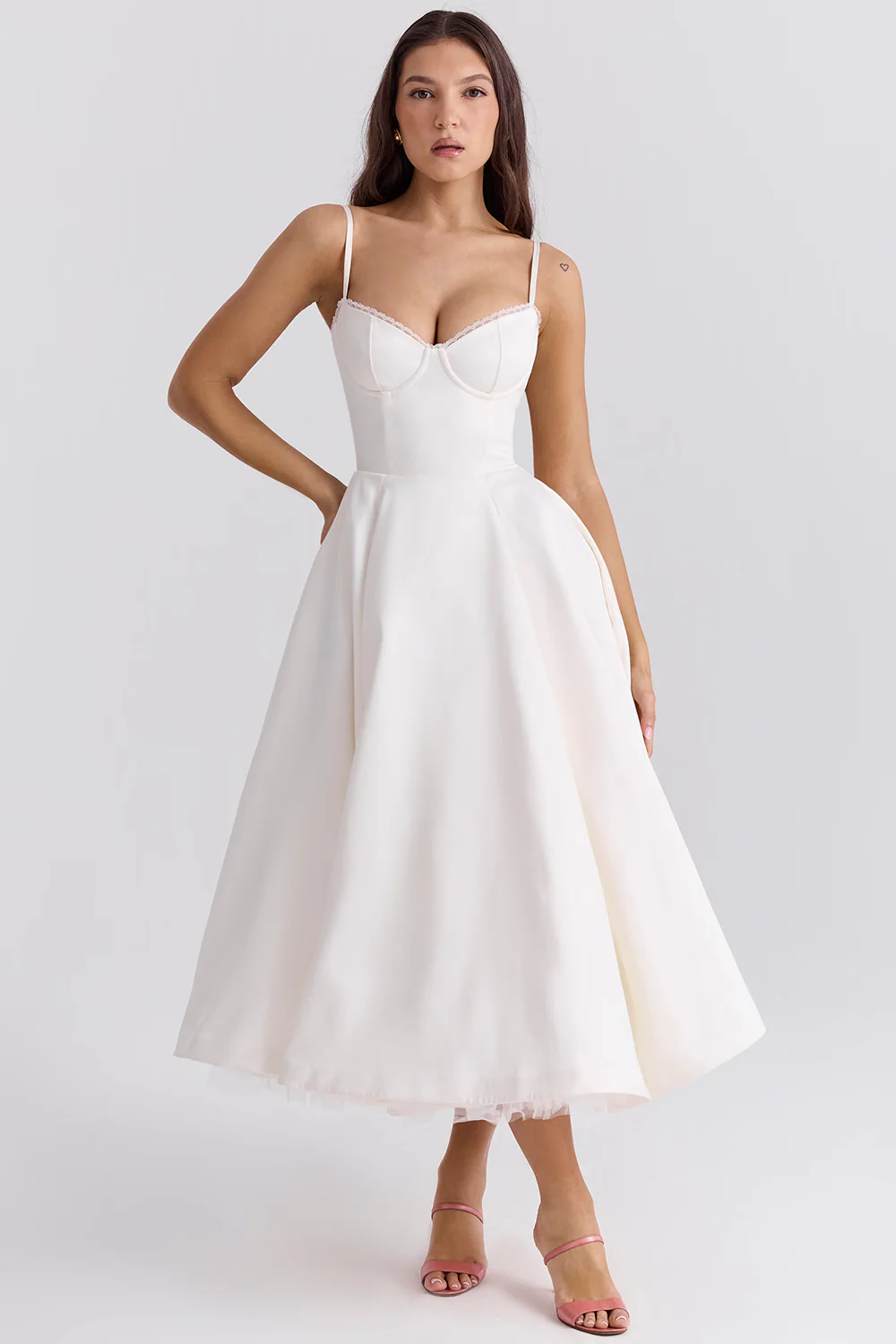 Dawn Robe Midi Femme – Élégante Robe en Tulle avec Bretelles Réglables & Coupe Confortable - Image 7