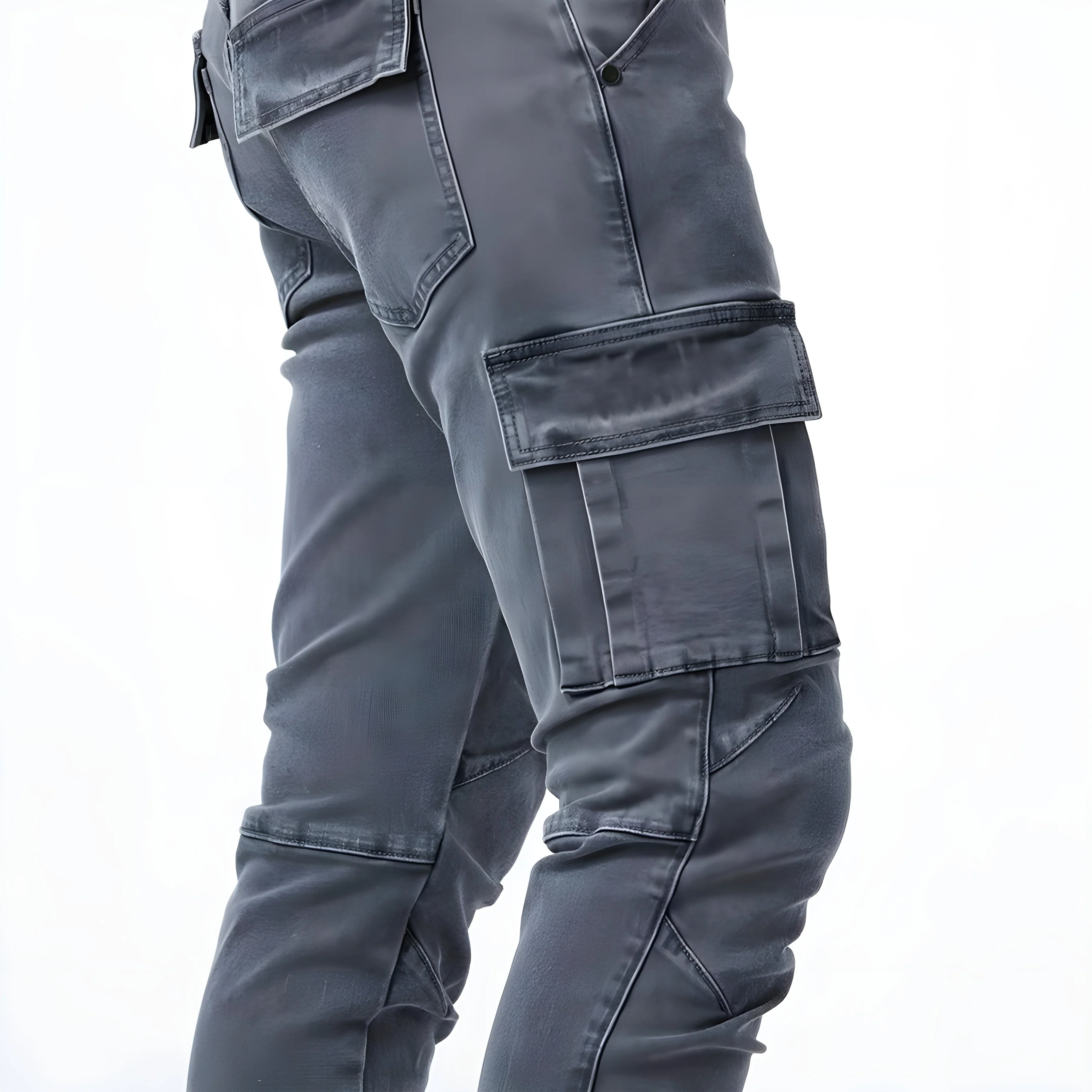Francois Pantalon Homme – Pantalon Cargo en Denim Élastique Confortable & Moderne - Image 3