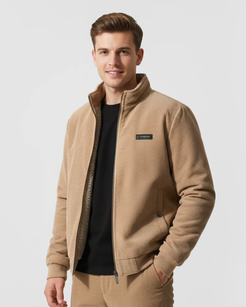 Glenn Veste Corduroy Homme – Blouson Chaud Doublé Sherpa avec Coupe Confortable - Image 4
