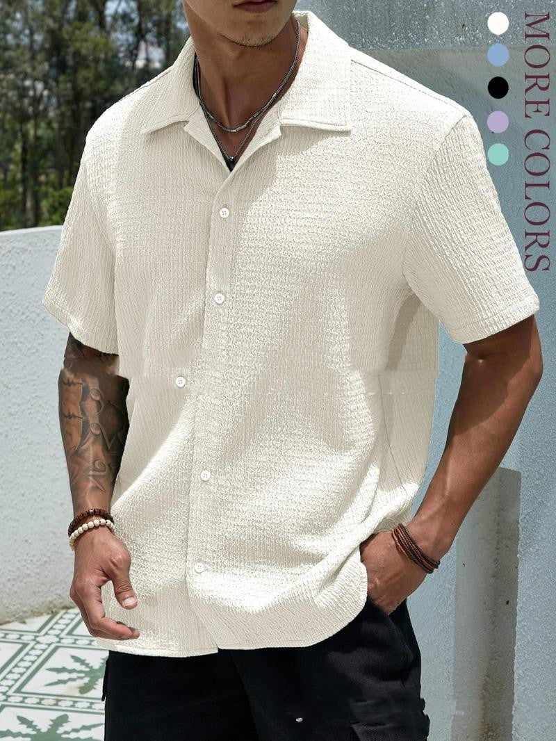 Jay Chemise Décontractée Homme – Chemise Courte Moderne pour Été, Vacances & Quotidien - Image 6