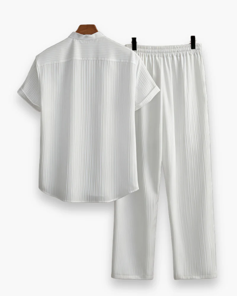 Josh Ensemble Homme Été – Chemise à Manches Courtes & Pantalon Léger et Décontracté - Image 4