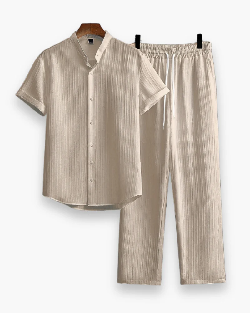 Josh Ensemble Homme Été – Chemise à Manches Courtes & Pantalon Léger et Décontracté - Image 7