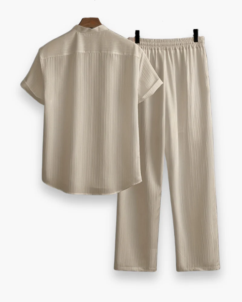 Josh Ensemble Homme Été – Chemise à Manches Courtes & Pantalon Léger et Décontracté - Image 8