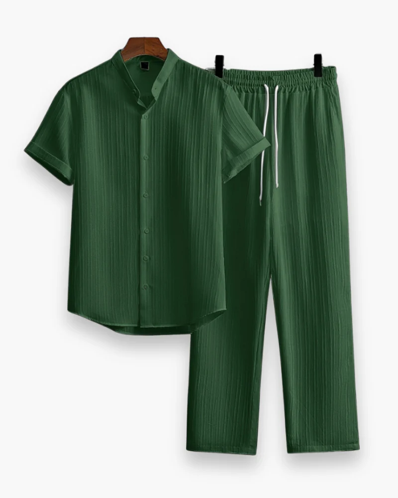 Josh Ensemble Homme Été – Chemise à Manches Courtes & Pantalon Léger et Décontracté - Image 9