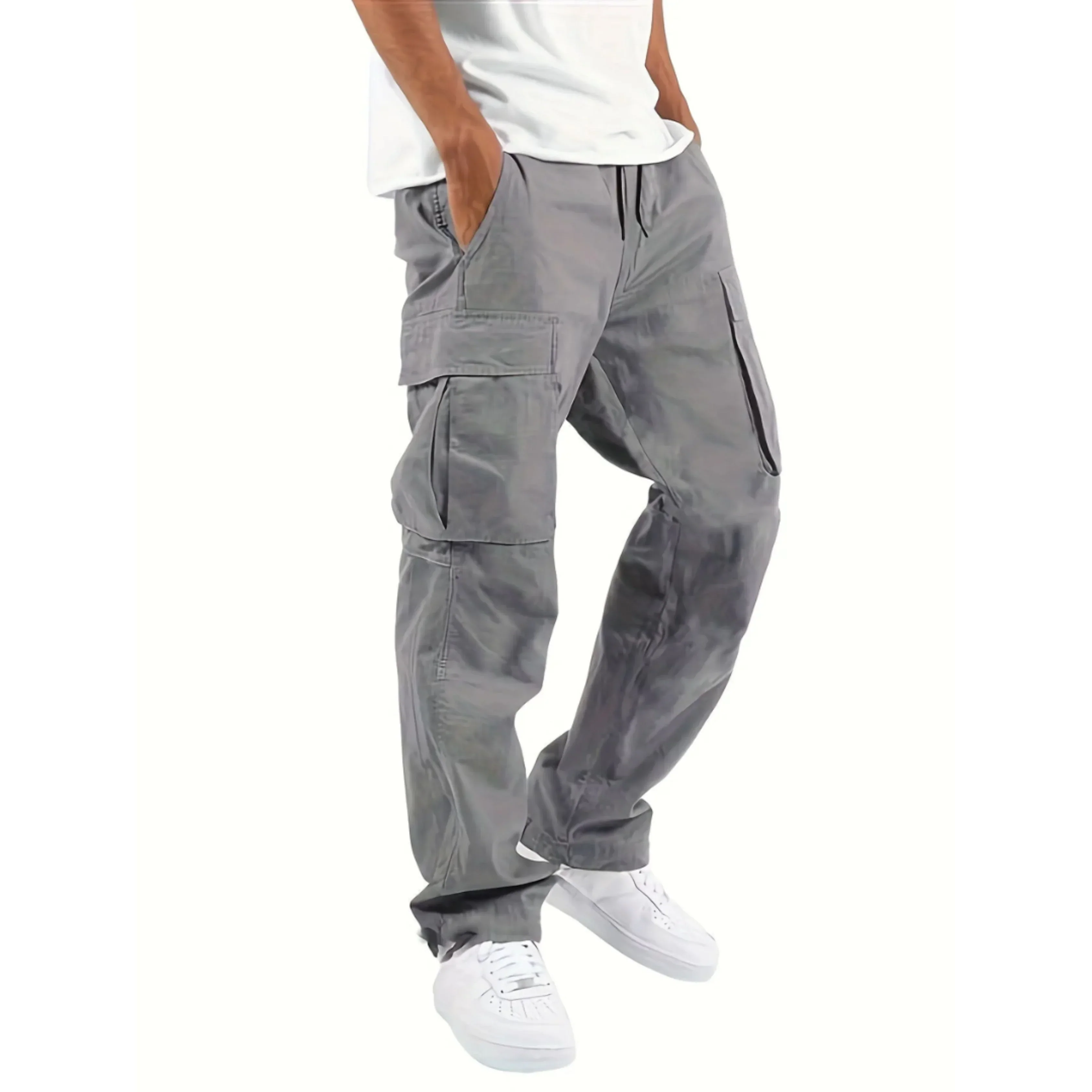 Lance Pantalon Homme – Pantalon Cargo à Coupe Droite Large, Confortable & Tendance - Image 4