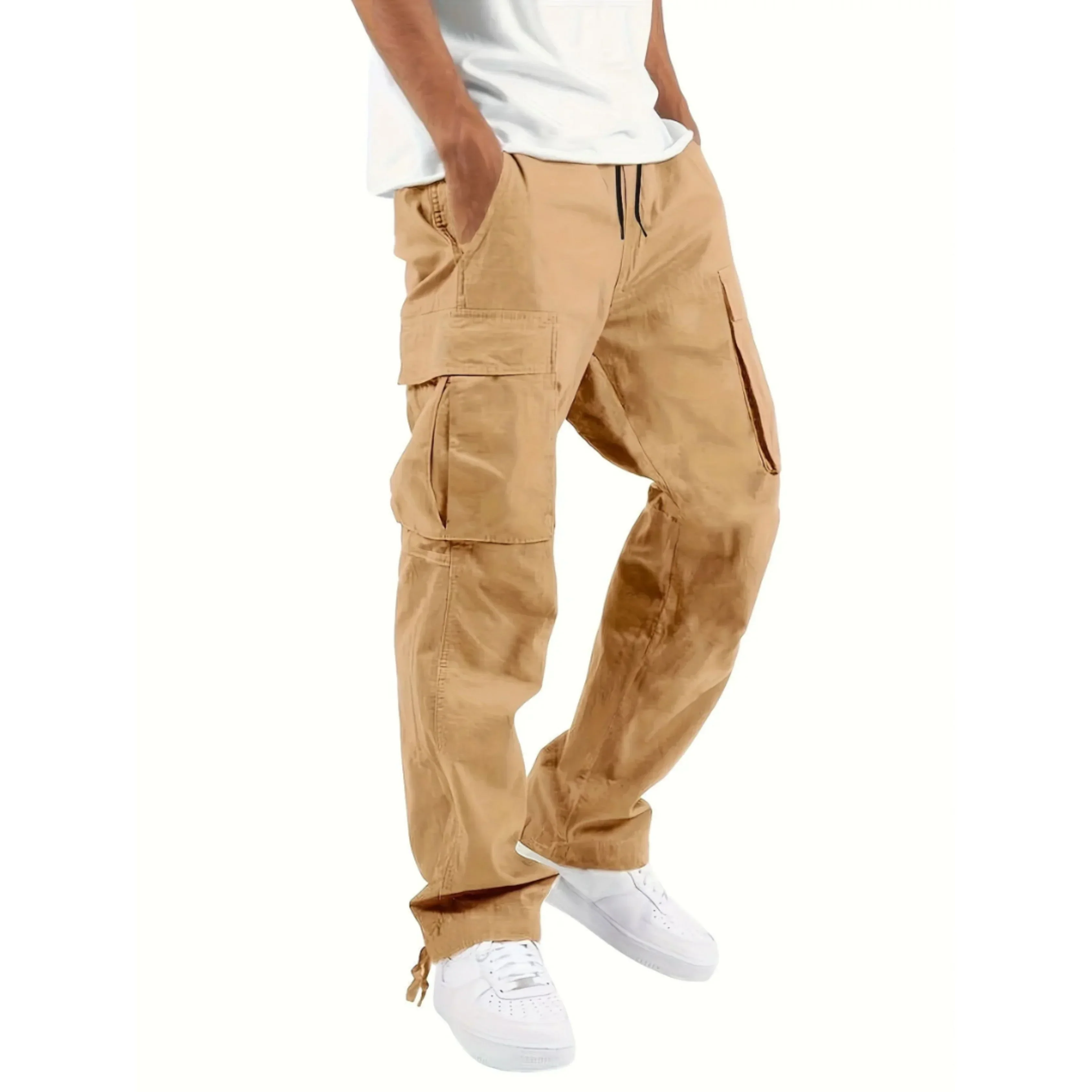 Lance Pantalon Homme – Pantalon Cargo à Coupe Droite Large, Confortable & Tendance - Image 5