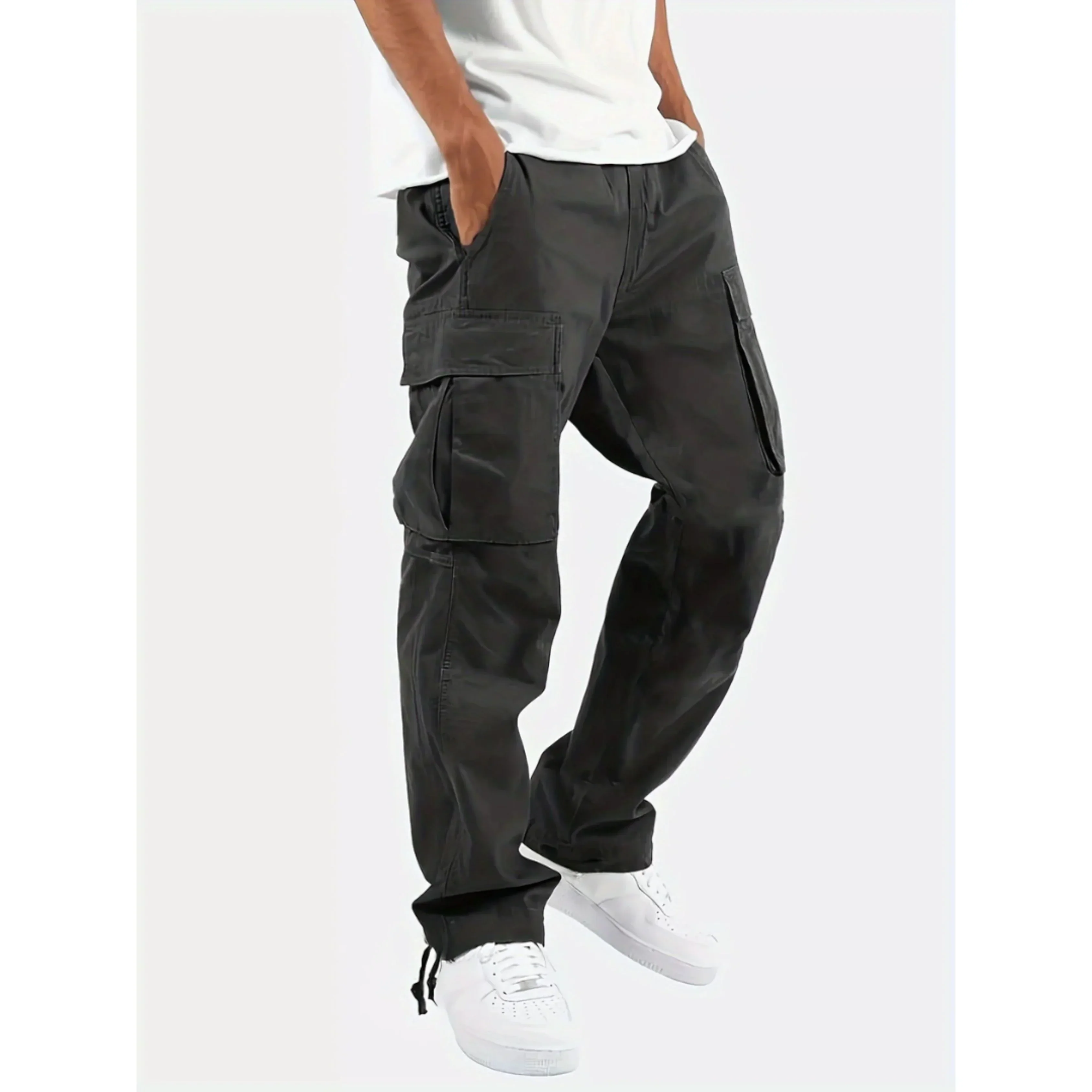 Lance Pantalon Homme – Pantalon Cargo à Coupe Droite Large, Confortable & Tendance - Image 6