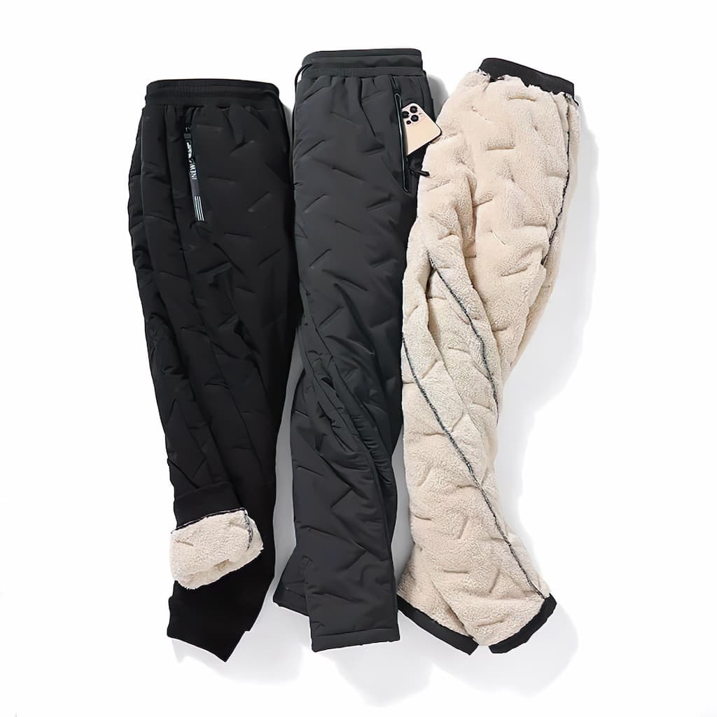 Leila Pantalon Thermique Femme – Jogging d’Hiver Imperméable en Polaire Douce avec Poches - Image 3
