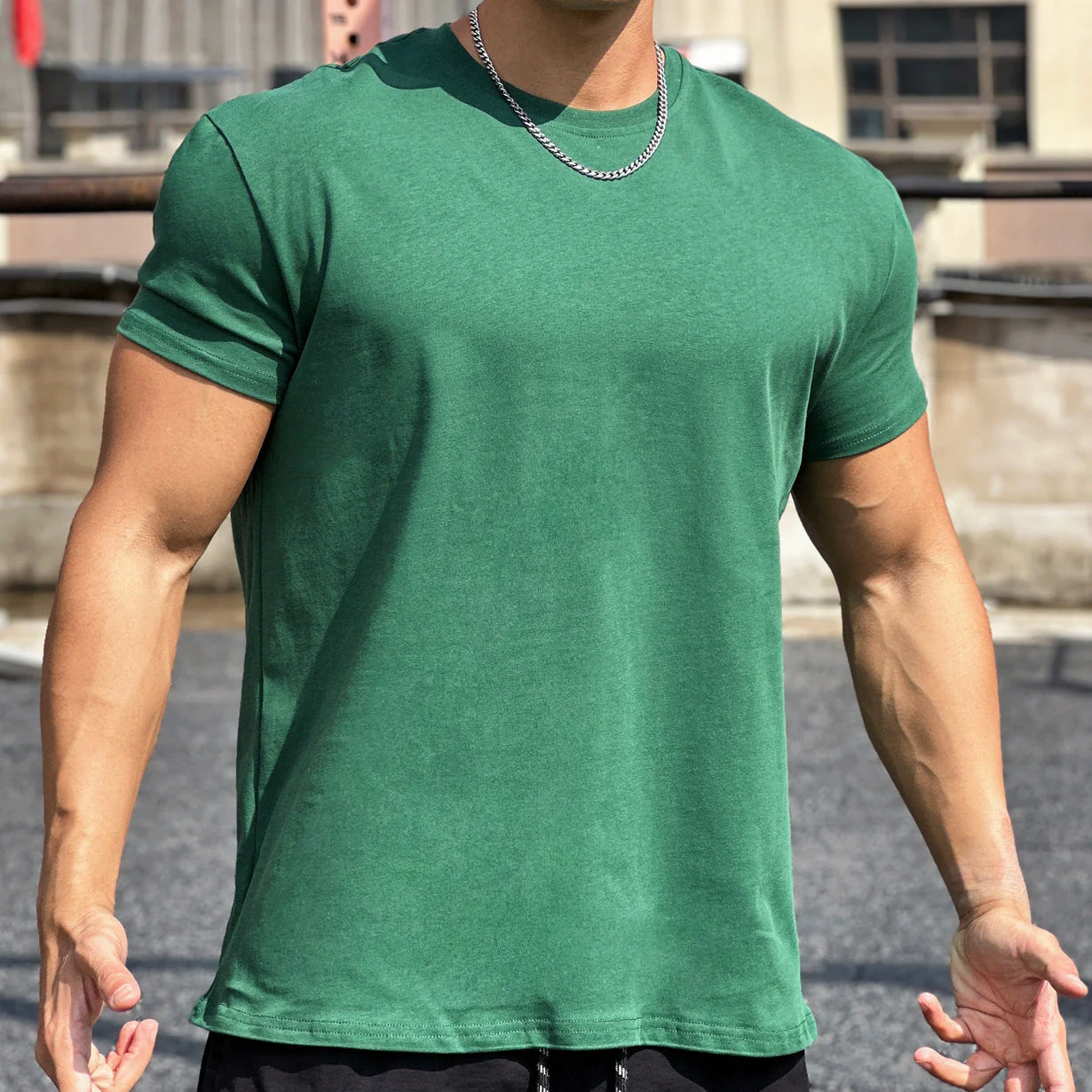 Liam T-Shirt de Sport Les hommes– T-Shirt Ample en Coton à Manches Courtes avec Design Respirant - Image 7