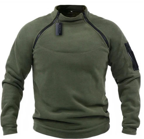 Mandric Pull Homme – Sweat Polaire Tactique avec Poches Cachées & Fermetures Épaules Pratiques - Image 3