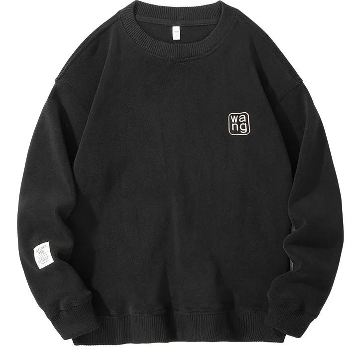 Pull Décontracté À Col Rond Avec Lettres Brodées Pour Hommes - Image 3