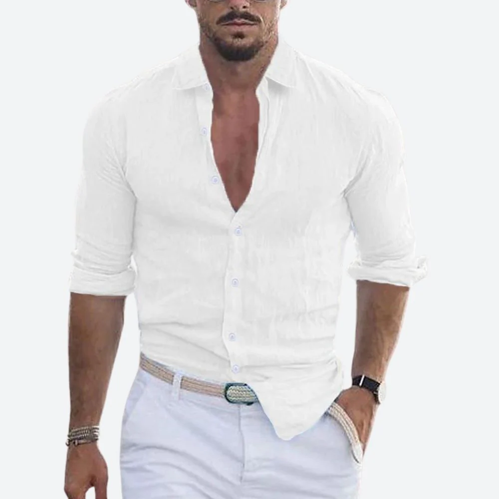 Rogelio | Chemise pour homme à col rabattu avec coupe décontractée pour l'été - Image 5