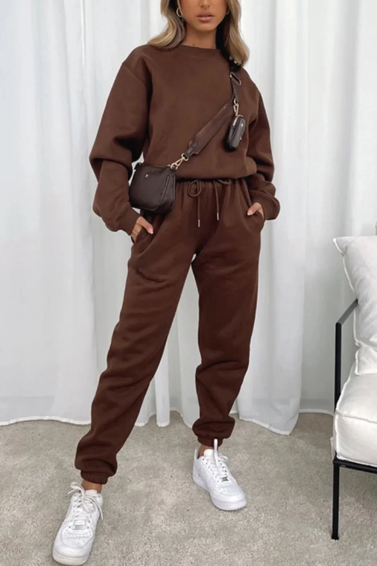 Ruby Ensemble Femme – Décontracté 2 Pièces avec Sweat-Shirt Ample & Jogging à Cordon - Image 6