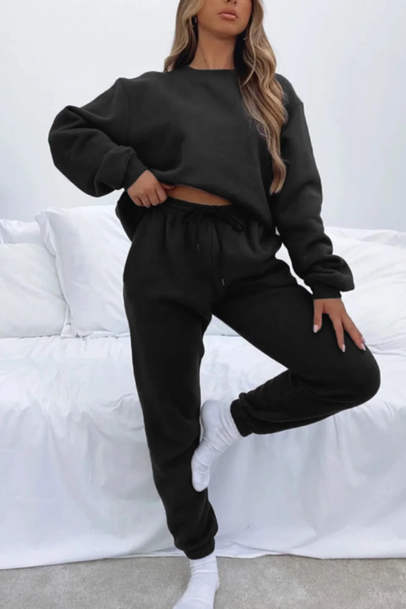 Ruby Ensemble Femme – Décontracté 2 Pièces avec Sweat-Shirt Ample & Jogging à Cordon - Image 7