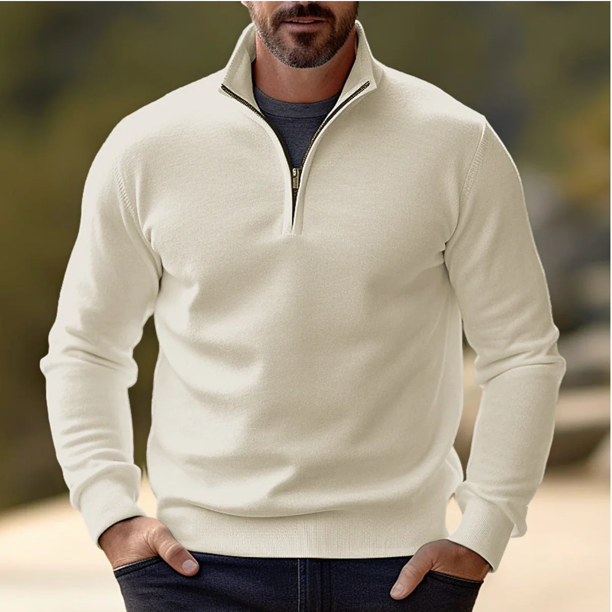 Shawn Pull Homme – Pull Demi-Zip Élégant & Confortable au Style Moderne Polyvalent - Image 6