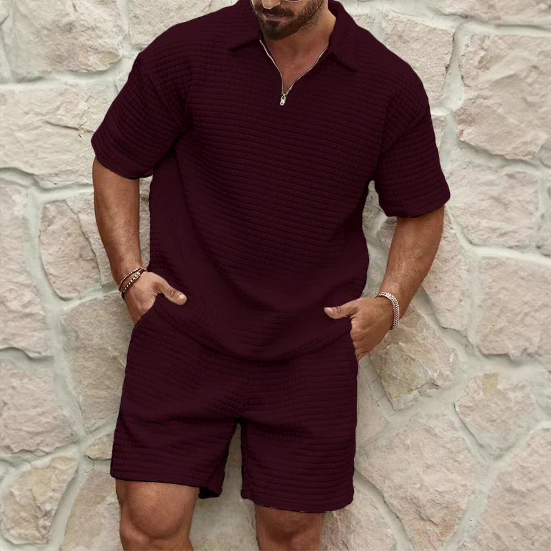 Silas Ensemble Homme de Luxe – Polo en Coton Respirant et Short Assorti, Confort Estival - Image 5