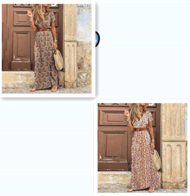 Susan Robe Fleurie Femme – Élégante Robe à Col en V en Polyester avec Coupe Confortable et Style Chic - Image 8