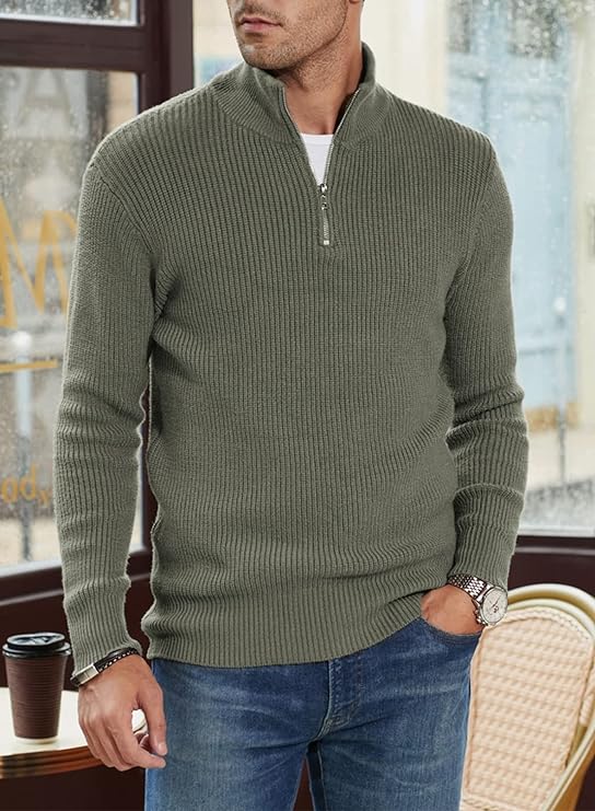 Trenton Pull Homme – Demi-Zip Moderne & Confortable au Style Italien Élégant - Image 3