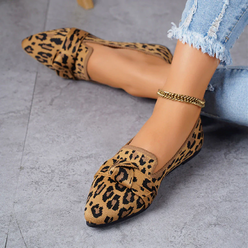 Victoria Ballerines Femme – Chaussures Pointues en Maille avec Nœud Décoratif & Talon Plat - Image 5