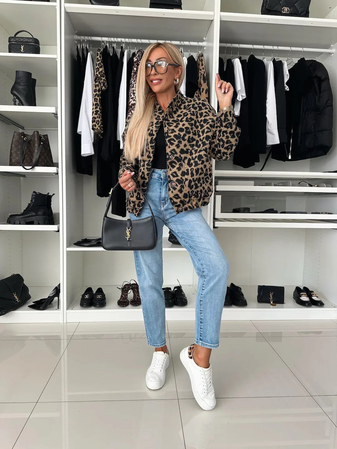 Yusra Veste Femme Léopard – Coupe Ample Chic & Tissu Doux Confortable - Image 5